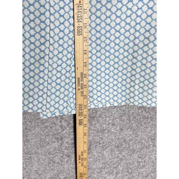 Ann Taylor Lined Front Vent Skirt Womens Size 10 Blue Geometric‎ Back Zip - Picture 8 of 8